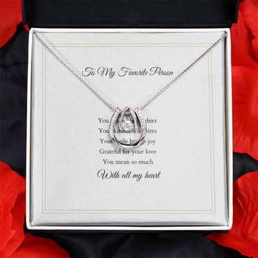 Lucky In Love Necklace – With Custom Message Card