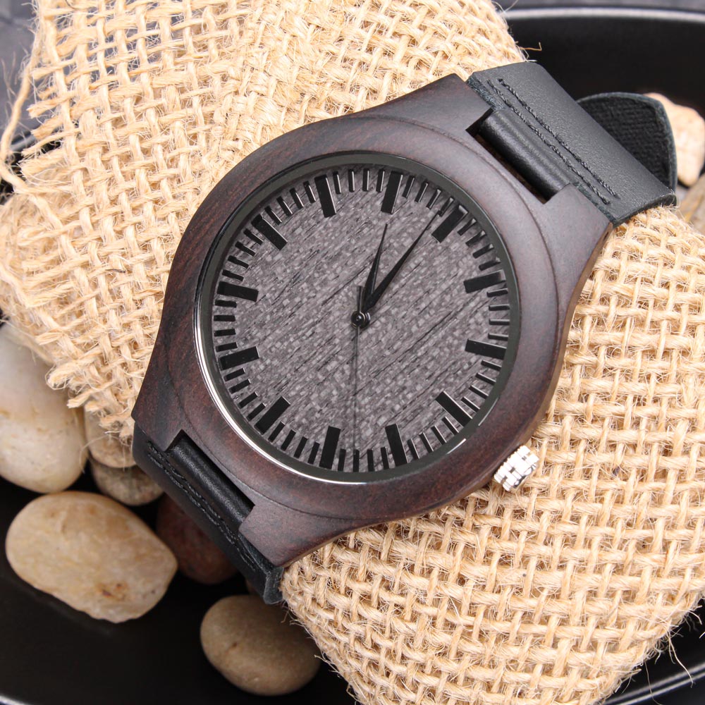 Wood Watch with Engraving