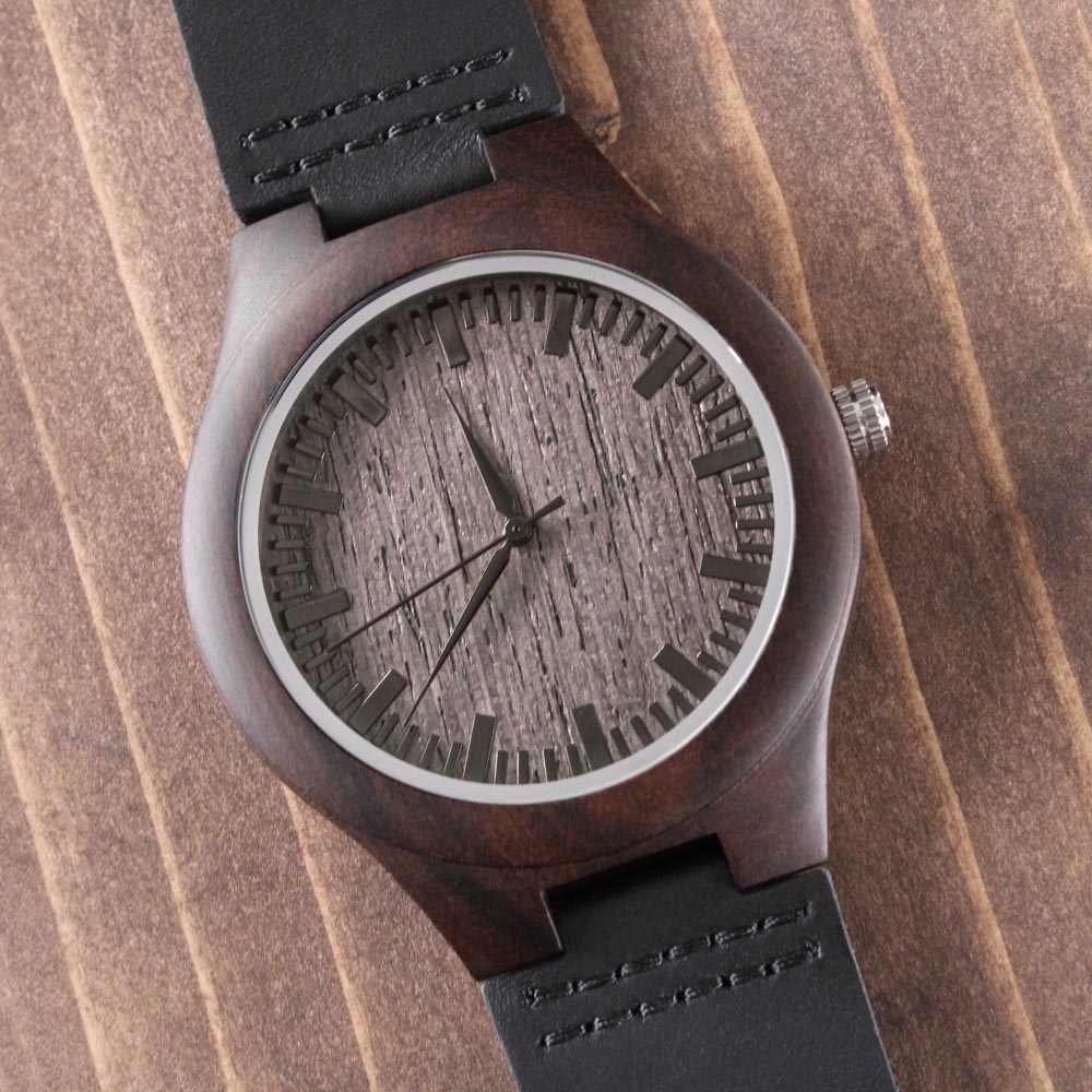 Wood Watch with Engraving