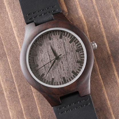 Wood Watch with Engraving