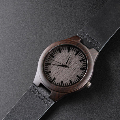 Non-Message Card Wood Watch with Engraving
