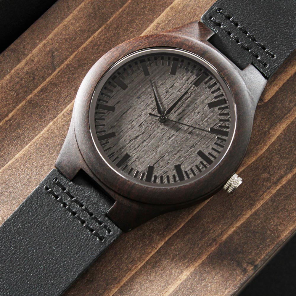 Wood Watch with Engraving