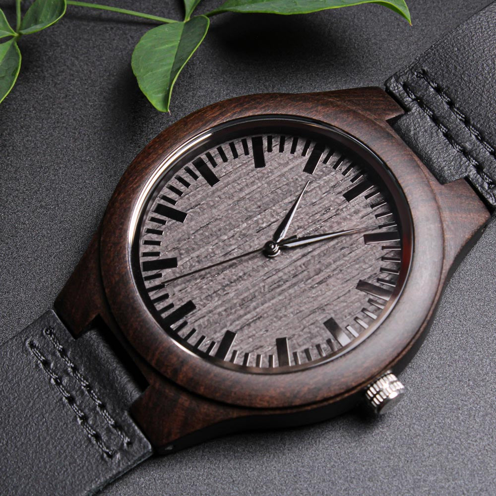 Non-Message Card Wood Watch with Engraving