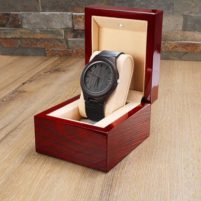Wood Watch with Engraving