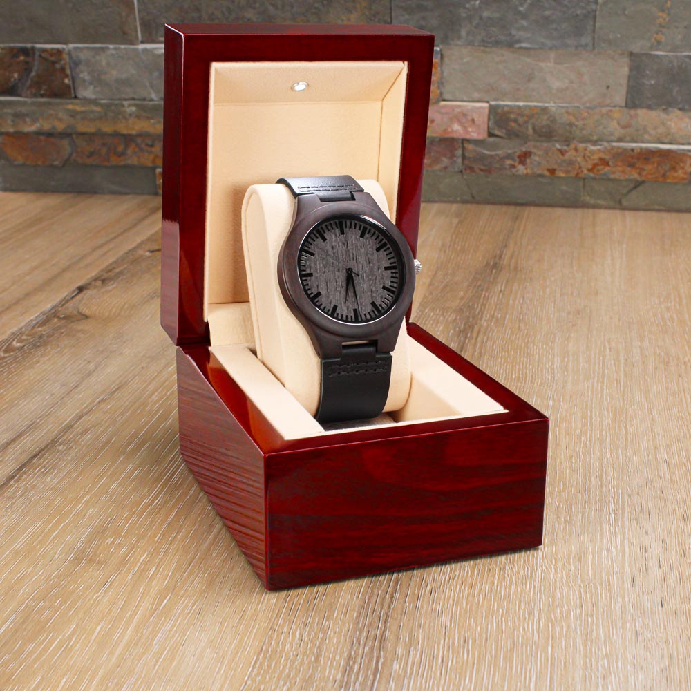 Wood Watch with Engraving