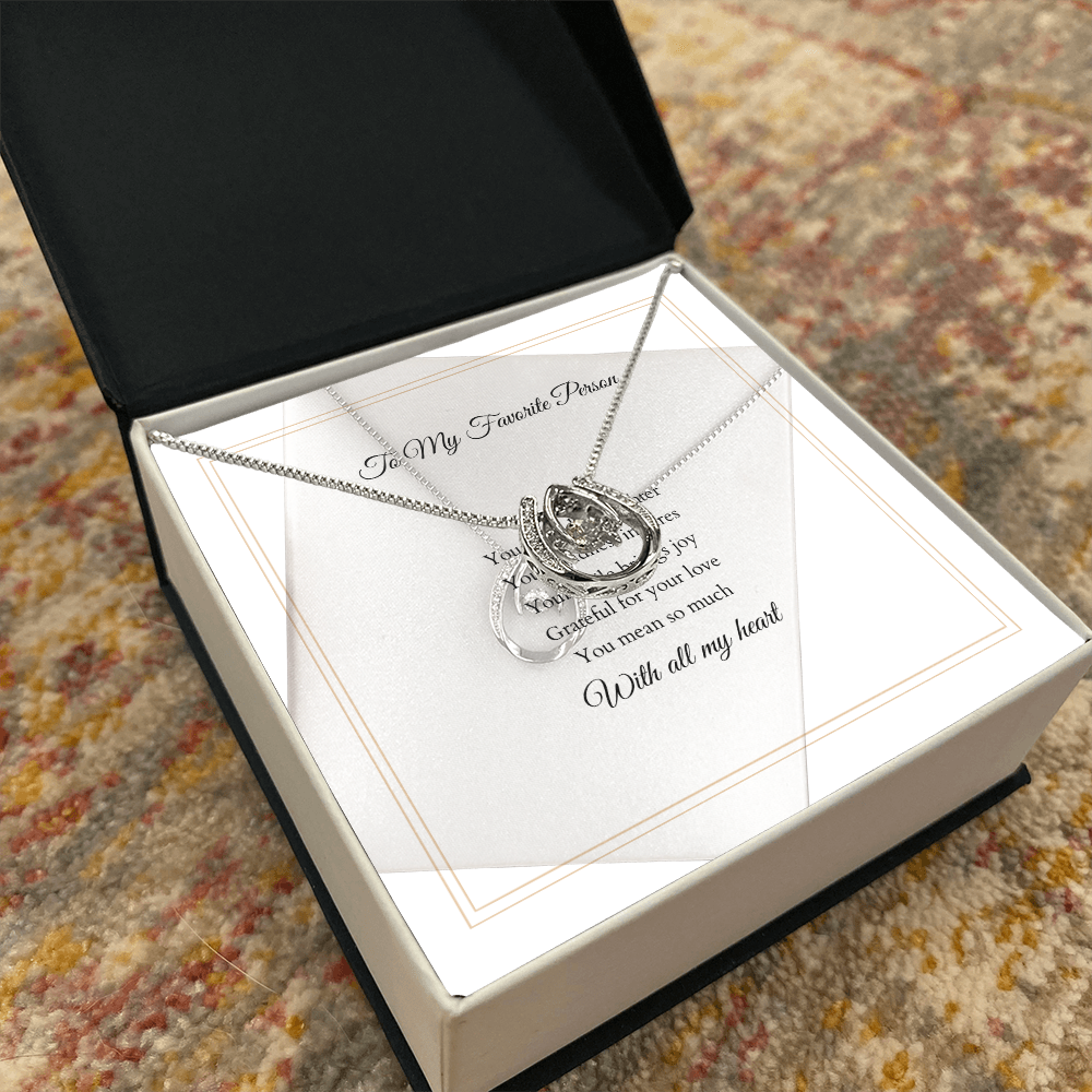 Lucky In Love Necklace – With Custom Message Card