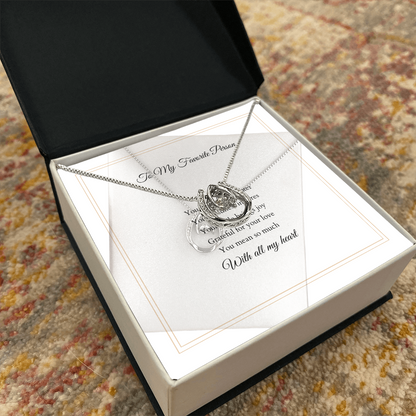 Lucky In Love Necklace – With Custom Message Card