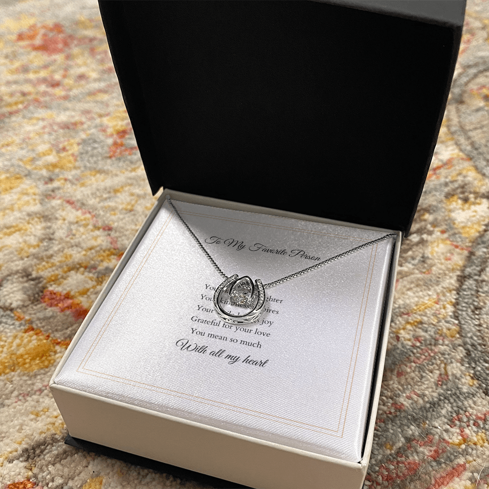 Lucky In Love Necklace – With Custom Message Card