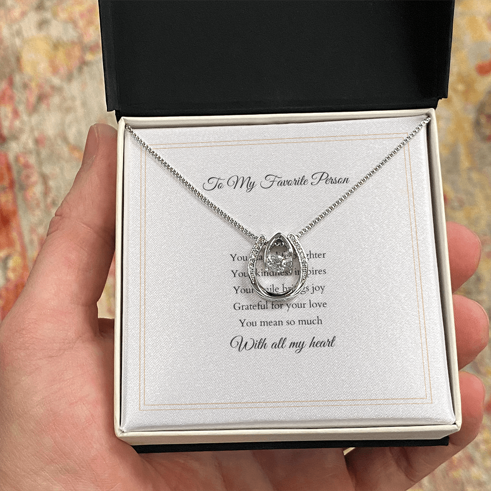 Lucky In Love Necklace – With Custom Message Card