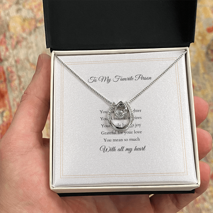 Lucky In Love Necklace – With Custom Message Card