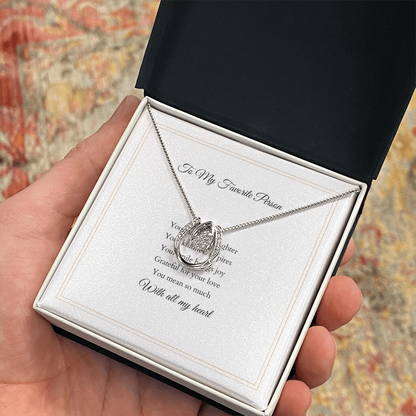 Lucky In Love Necklace – With Custom Message Card