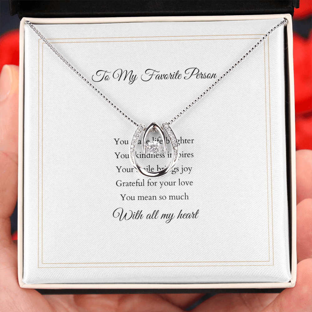 Lucky In Love Necklace – With Custom Message Card
