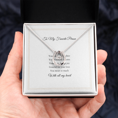 Lucky In Love Necklace – With Custom Message Card