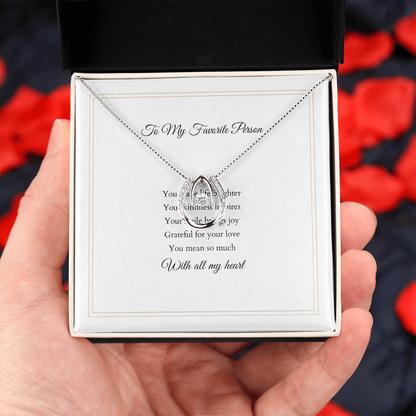 Lucky In Love Necklace – With Custom Message Card