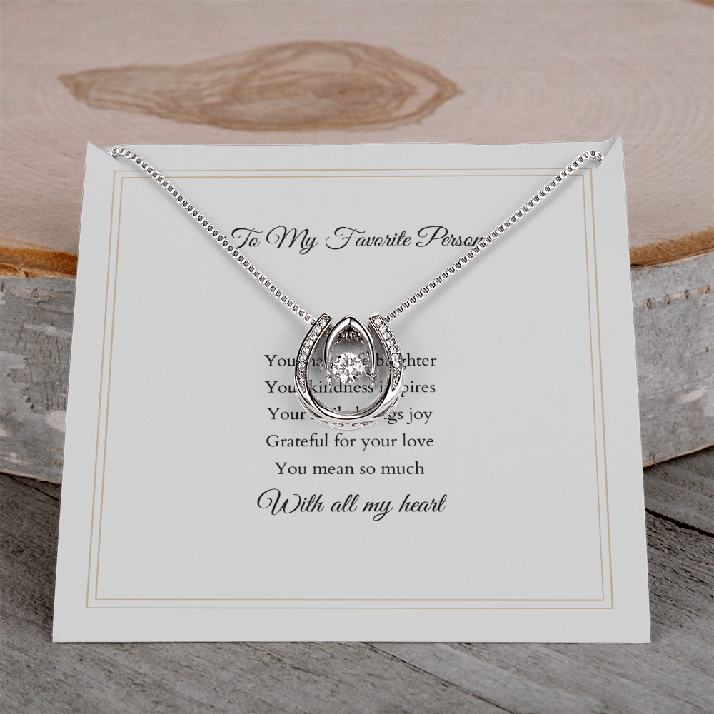 Lucky In Love Necklace – With Custom Message Card