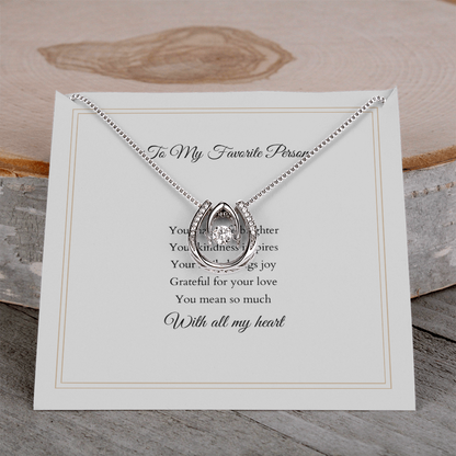Lucky In Love Necklace – With Custom Message Card