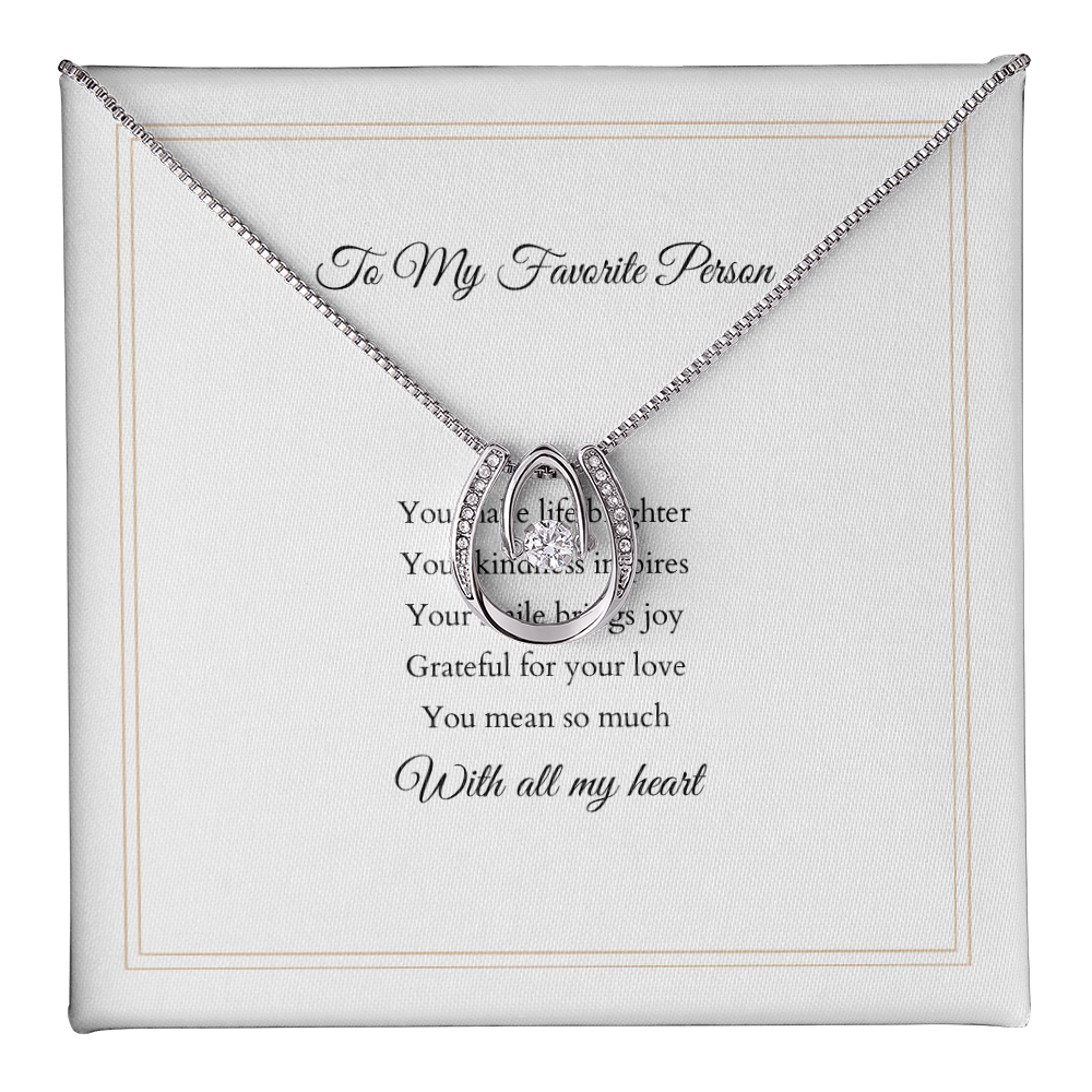 Lucky In Love Necklace – With Custom Message Card