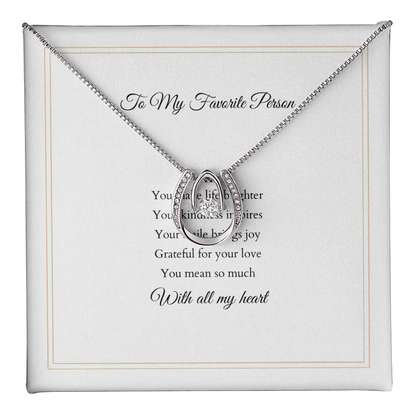 Lucky In Love Necklace – With Custom Message Card