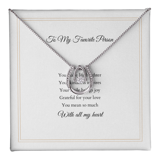 Lucky In Love Necklace – With Custom Message Card