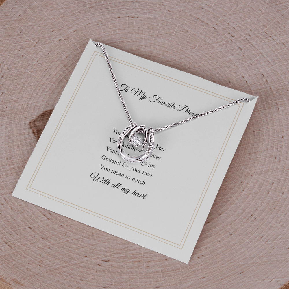 Lucky In Love Necklace – With Custom Message Card
