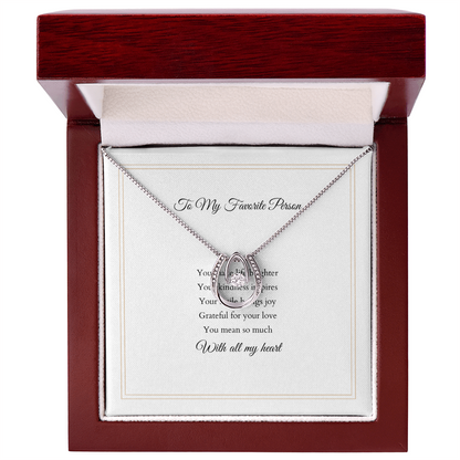 Lucky In Love Necklace – With Custom Message Card