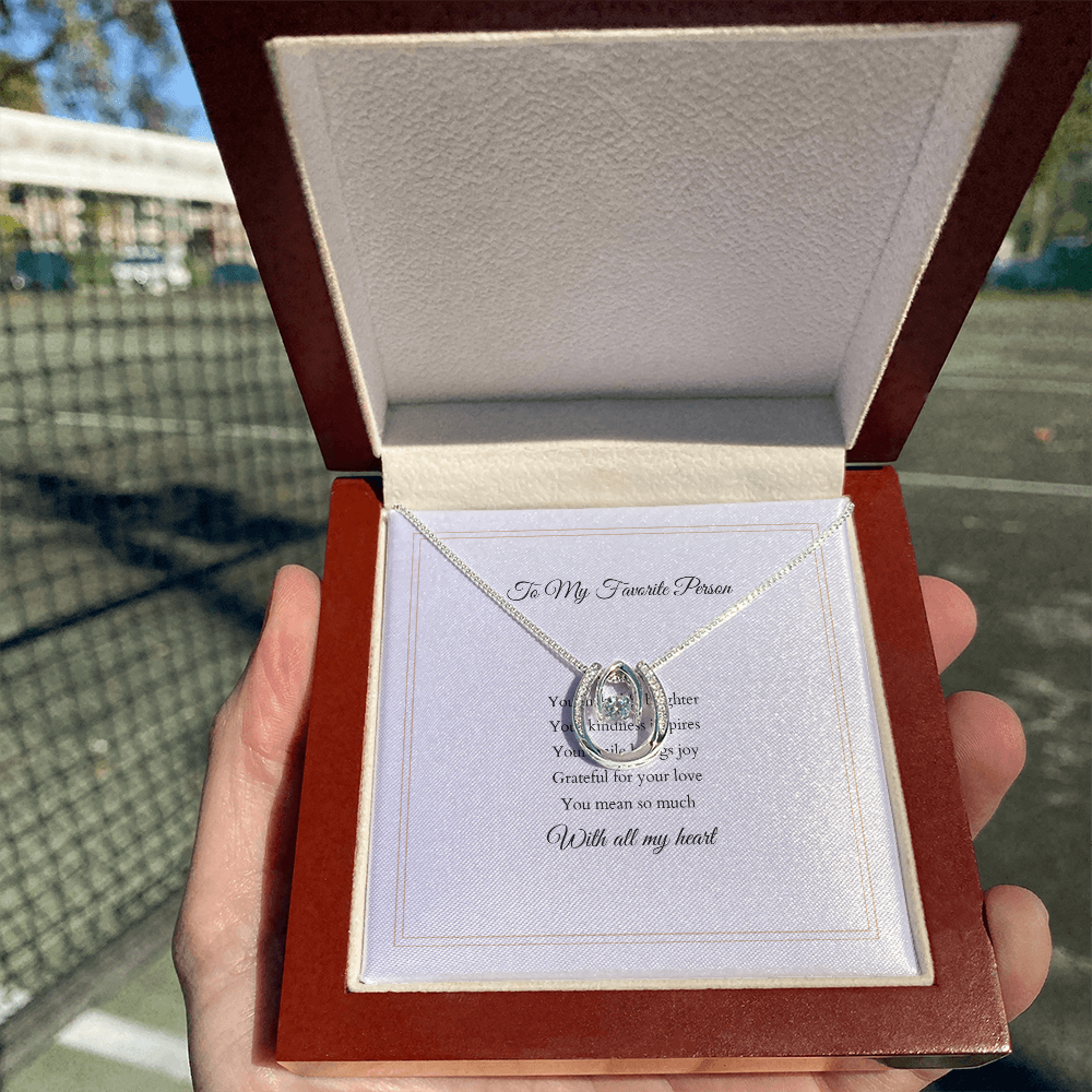 Lucky In Love Necklace – With Custom Message Card