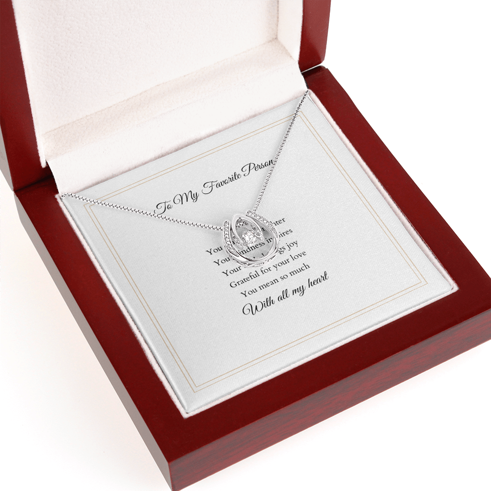 Lucky In Love Necklace – With Custom Message Card