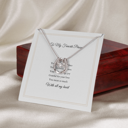 Lucky In Love Necklace – With Custom Message Card