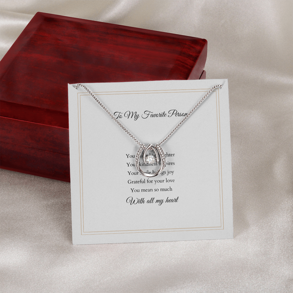 Lucky In Love Necklace – With Custom Message Card