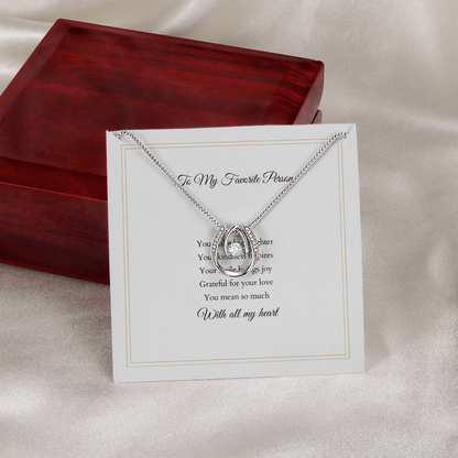 Lucky In Love Necklace – With Custom Message Card
