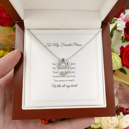Lucky In Love Necklace – With Custom Message Card