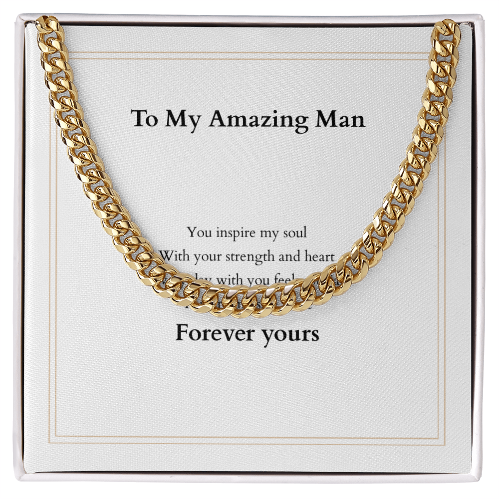 Cuban Link Chain with Custom Message Card