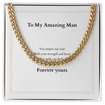 Cuban Link Chain with Custom Message Card