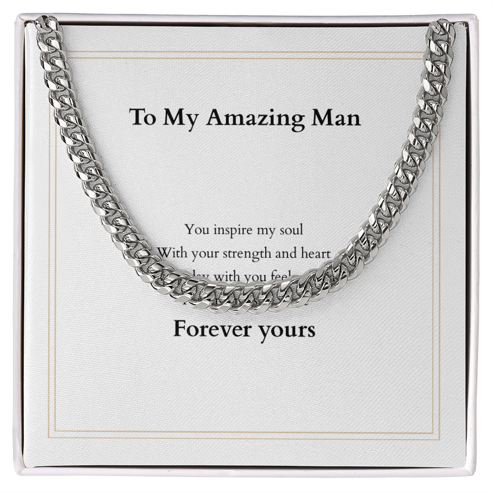 Cuban Link Chain with Custom Message Card