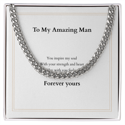 Cuban Link Chain with Custom Message Card