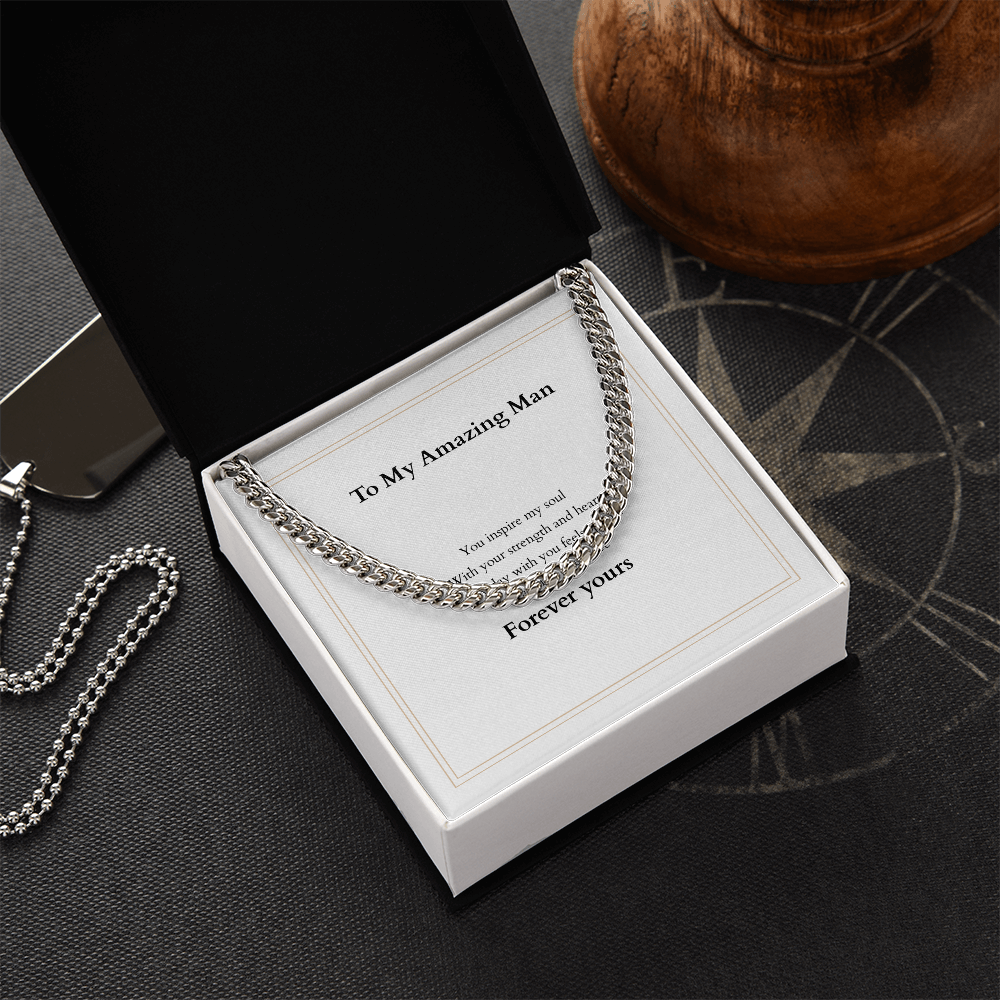 Cuban Link Chain with Custom Message Card