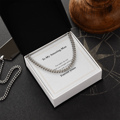 Cuban Link Chain with Custom Message Card