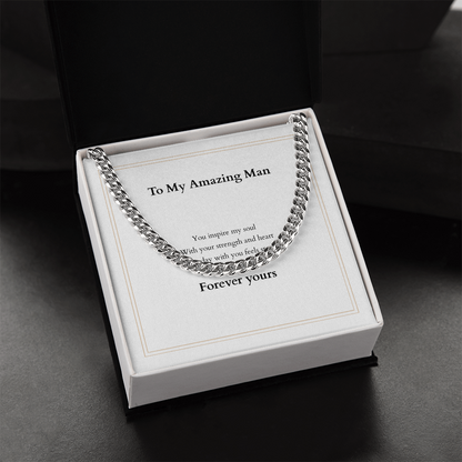 Cuban Link Chain with Custom Message Card