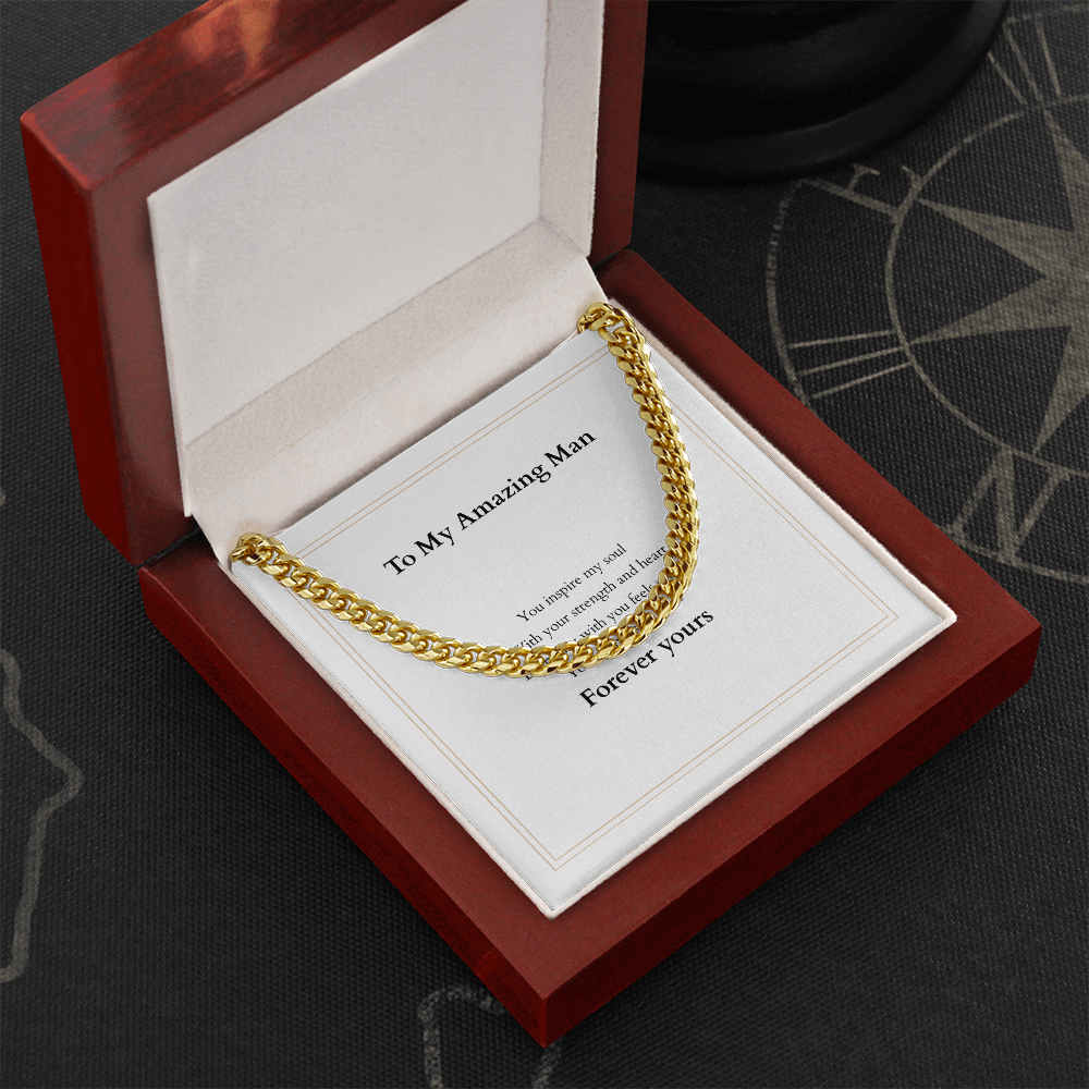 Cuban Link Chain with Custom Message Card
