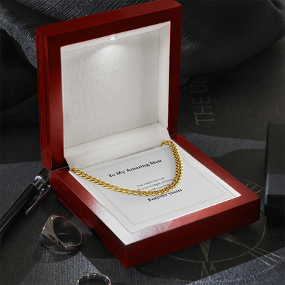 Cuban Link Chain with Custom Message Card