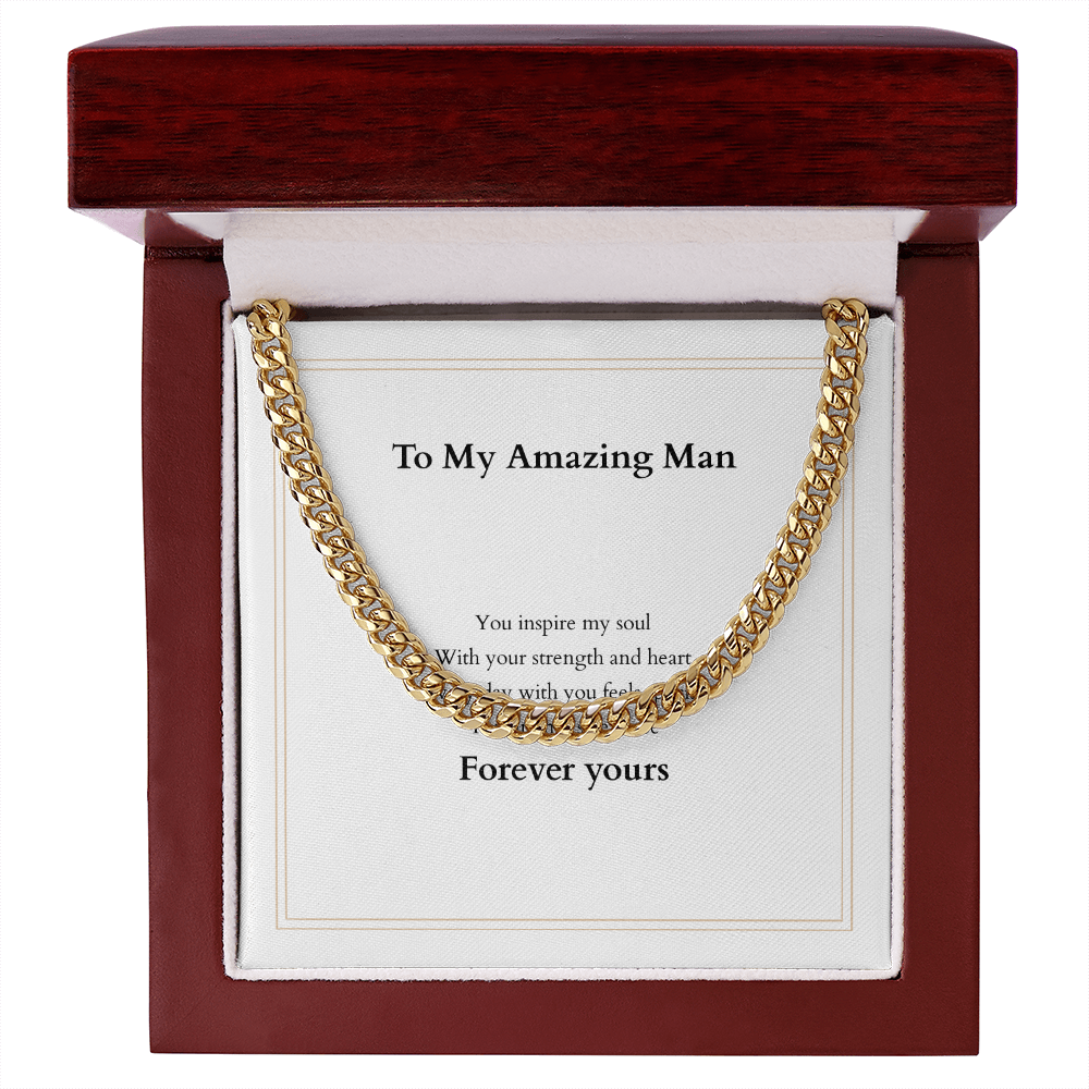 Cuban Link Chain with Custom Message Card