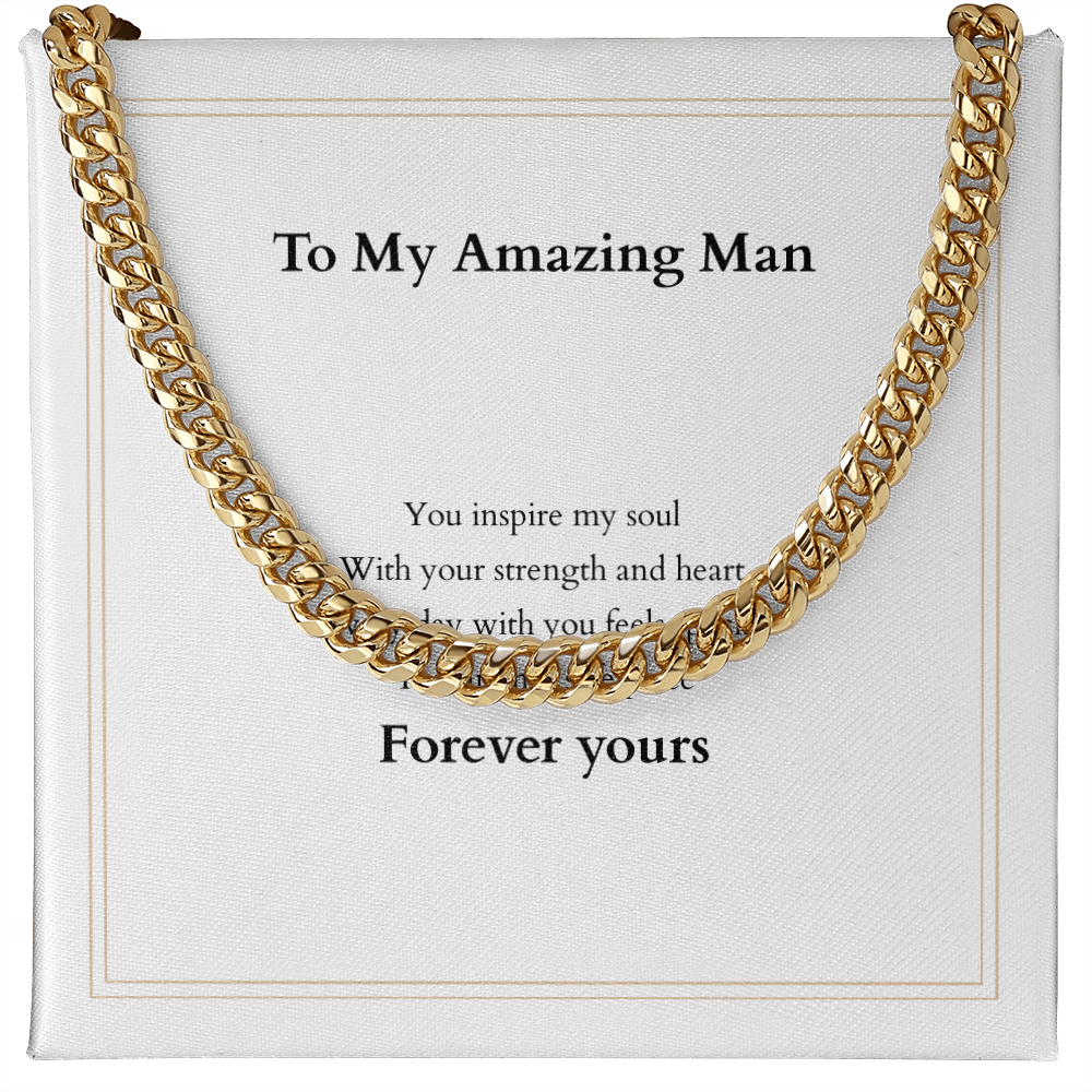 Cuban Link Chain with Custom Message Card