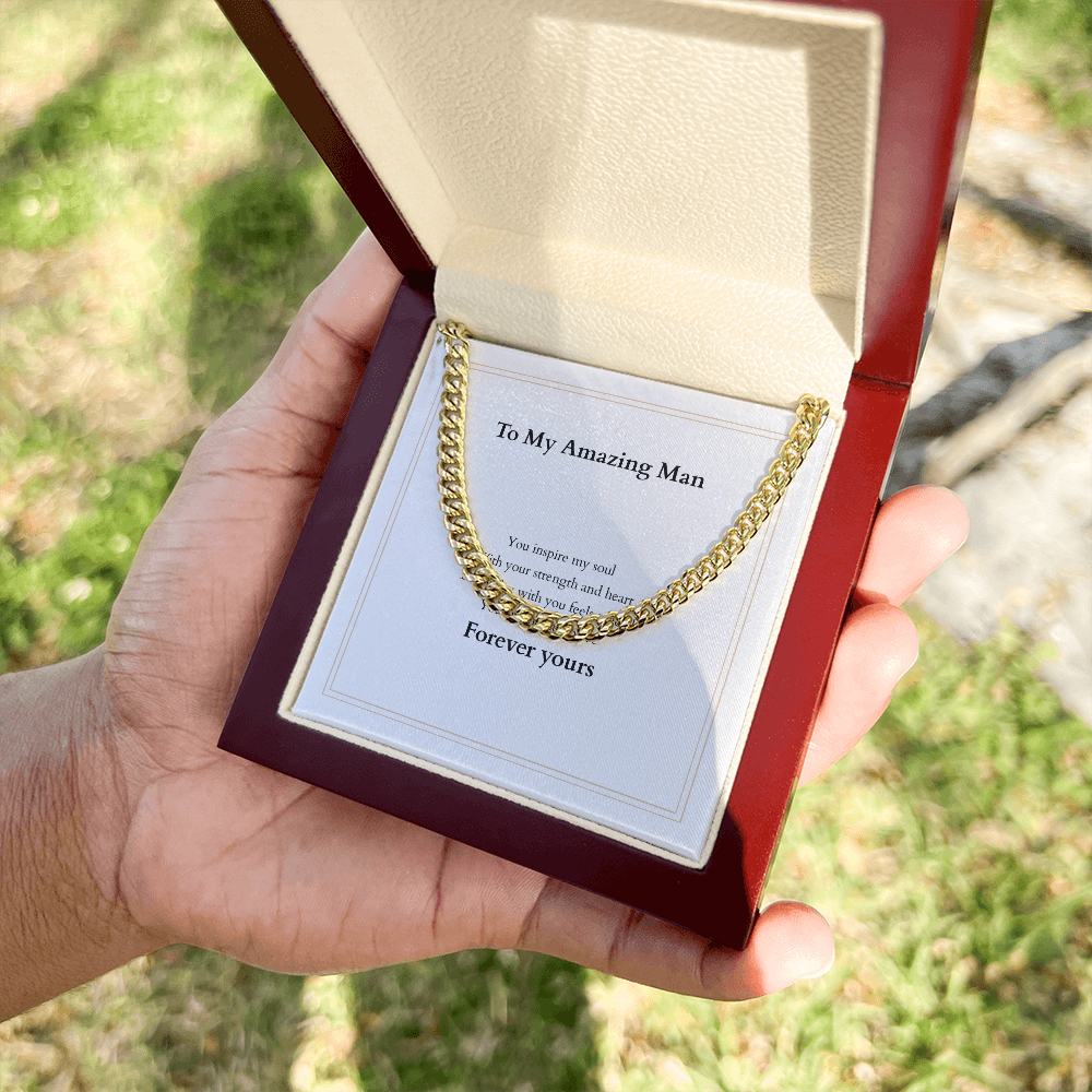 Cuban Link Chain with Custom Message Card