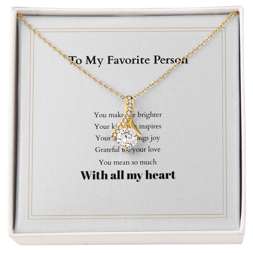Alluring Beauty Personalized Necklace – A Gift She’ll Cherish Forever, with Custom Message Card