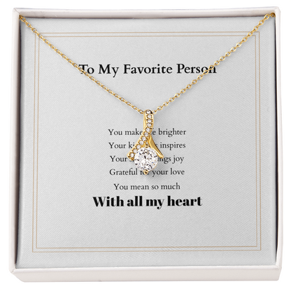 Alluring Beauty Personalized Necklace – A Gift She’ll Cherish Forever, with Custom Message Card