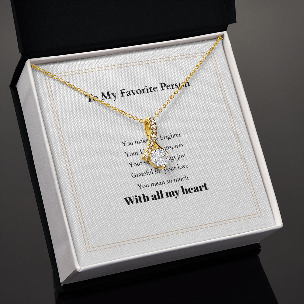 Alluring Beauty Personalized Necklace – A Gift She’ll Cherish Forever, with Custom Message Card
