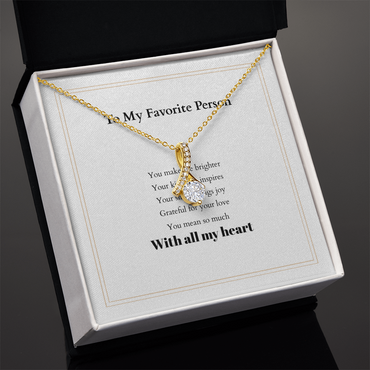 Alluring Beauty Personalized Necklace – A Gift She’ll Cherish Forever, with Custom Message Card