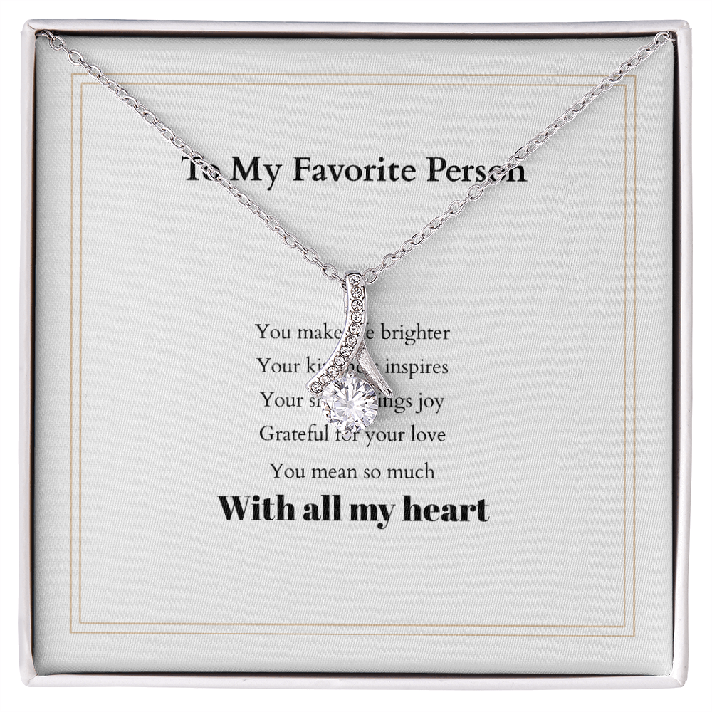 Alluring Beauty Personalized Necklace – A Gift She’ll Cherish Forever, with Custom Message Card