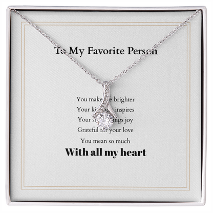 Alluring Beauty Personalized Necklace – A Gift She’ll Cherish Forever, with Custom Message Card