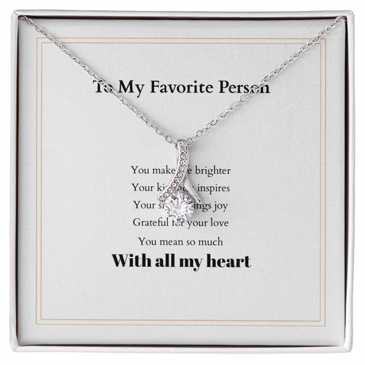 Alluring Beauty Personalized Necklace – A Gift She’ll Cherish Forever, with Custom Message Card
